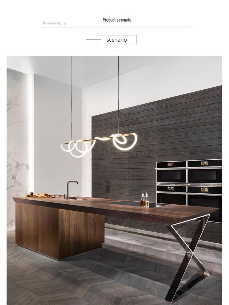 Minimalist Silicone Hose Pendant Light for Dining Table or Bar