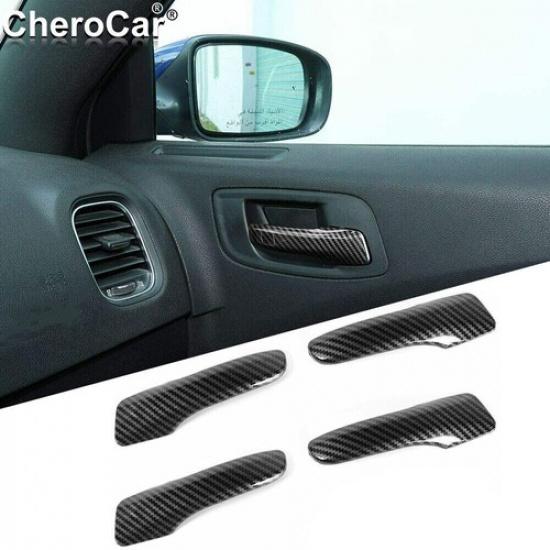 4PCS Inner Door Handles Cover Trim ABS Carbon Fiber for 2011- Dodge Charger