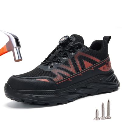 Rotating Button Work Safety Shoes for Men Steel Toe Shoes Indestructible Safety Boots Protective Security Work Sneakers