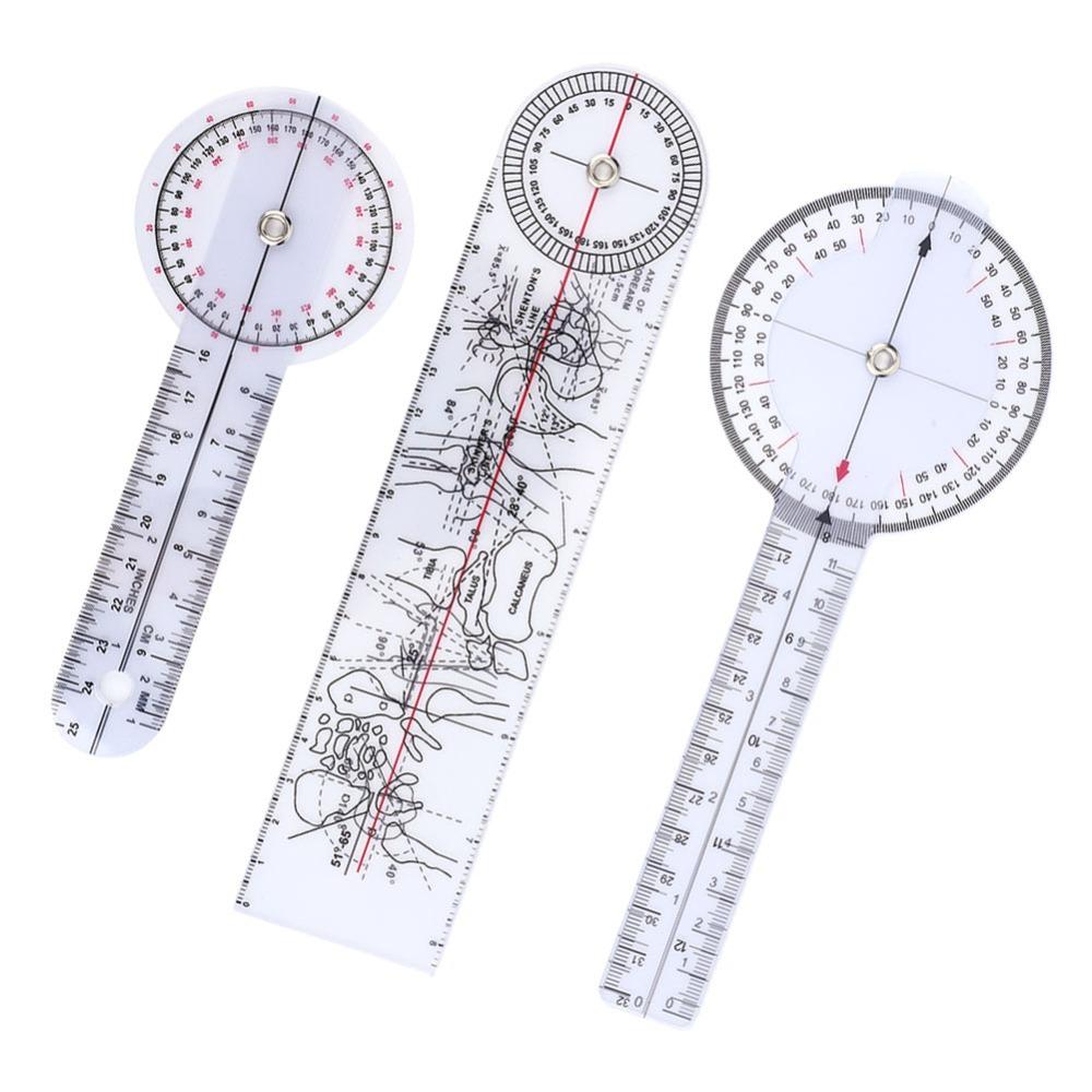 3 Stück Weißes Gesundheitswesen Goniometer 8 Zoll 3-teiliges Goniometer-Kit Goniometer-Set Physische Erholung
