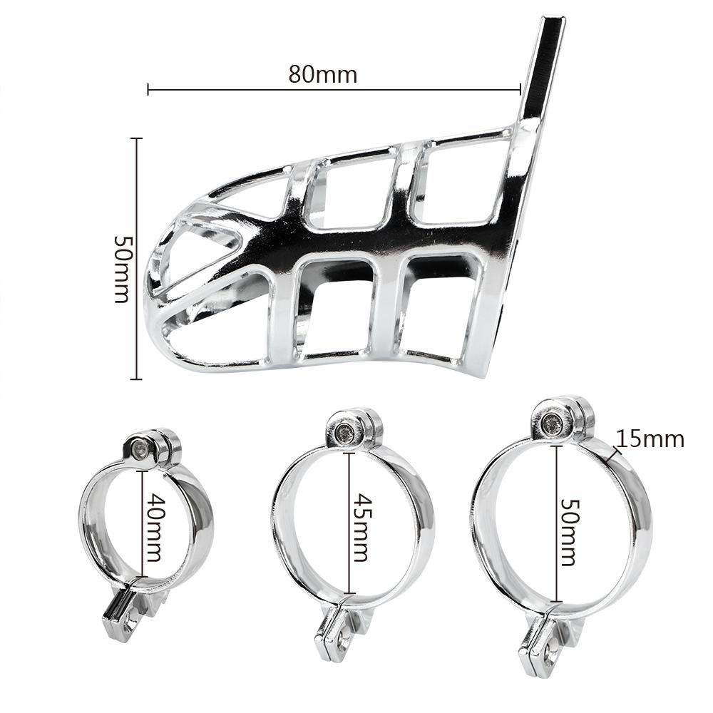 Penis Cock Ring Sleeve Lock Sex Toys for Men 40/45/50mm Sex Products Male Chastity Device Metal Cock Cage Lockable Chastity