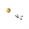 Modern Resin Fruit Panda Sculpture Ornament for Tabletop Bookshelf Dining Room Bedroom Office And