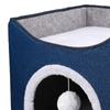 Cat Bed Cube Condo Dog Removable Cushion with Pet House for Multi Small