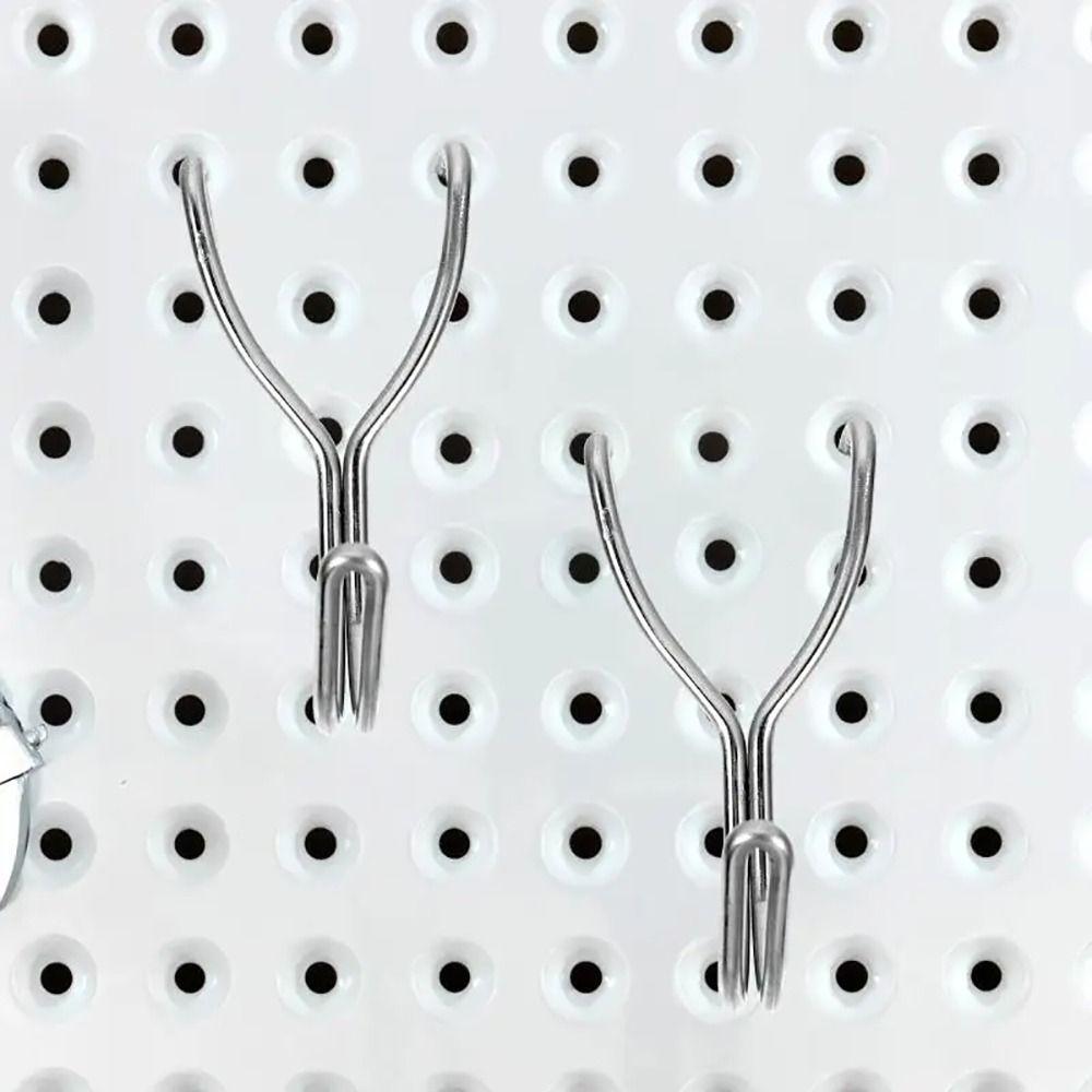 10Pcs Hardware Fastener Hanging Board Hole Hook 2.5cm/3.2cm Hole Distance Wall-Mounted Pegboard Plate Hook