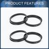 INFINAUTO Hub Centric Ring 66.1mm ID 73.1mm OD Car Wheel Hub Ring ABS Plastic Black 4pcs