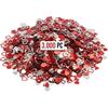 Iconikal 3000 Pieces Valentine's Day Foil Heart Confetti Bulk Pack, Red Silver Glitter Romantic Party Decorations