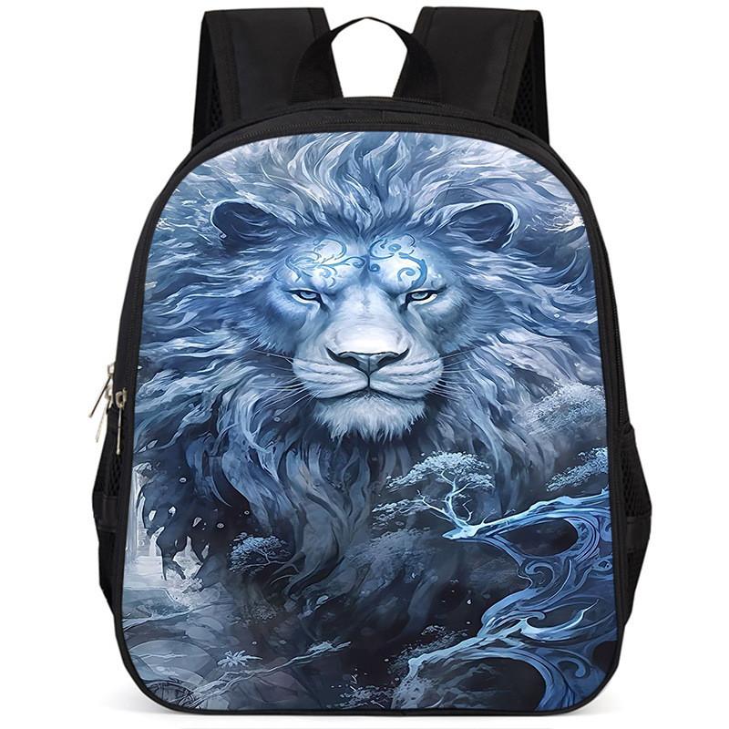 Großes Fassungsvermögen Löwe 15-Zoll Oxford-Stoff Schulrucksack für Kinder Leicht und Ergonomisch