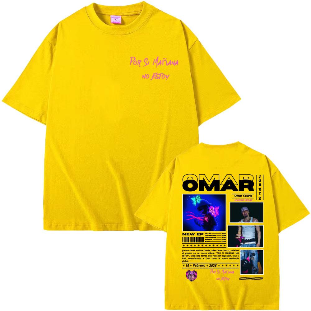 Omar Courtz Por Si Unisexana No Estoy 2026 Tour Maglietta Grafica Unisex Moda Donna Magliette Retrò Harajuku Cotone Y2K Top Streetwear