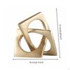 Gold-Toned Gold Geometric Sculpture Sleek Tabletop Ornament Abstract Resin