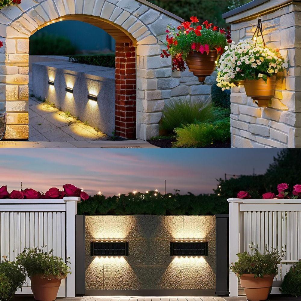 Warm Light LED Solar Light Streetlights Outdoor Lighting Landscape Waterproof Lamp  Garden