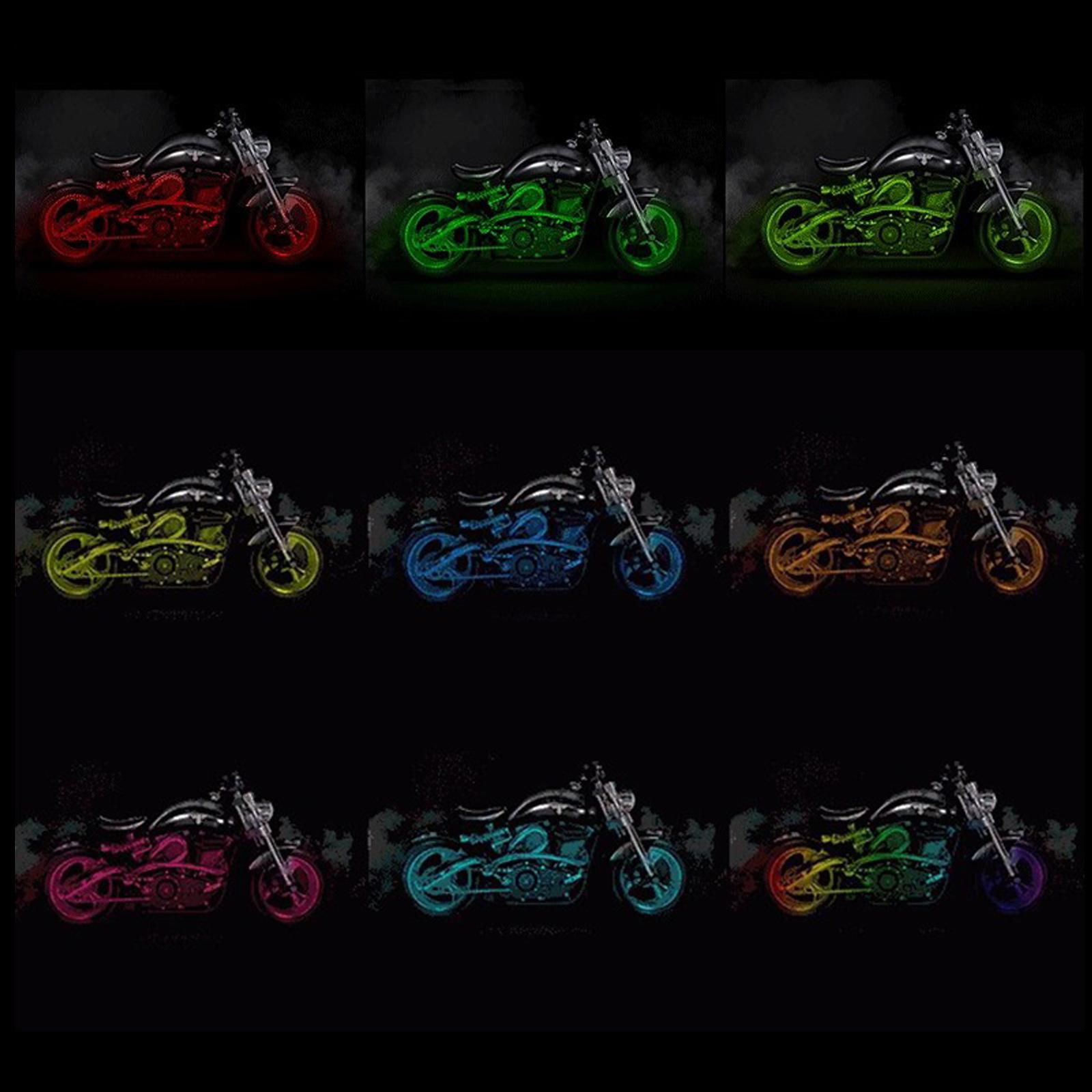 Flexible Waterproof LED Light Motorbike Decorative Lamp Motorcycle Foot Light Motorcyle Modification Remote Control