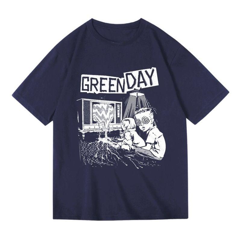 Greenday Rock Punk Band, A European and American Trendy Brand Presents Pure Cotton American T-shirts for Men and Women In Summer