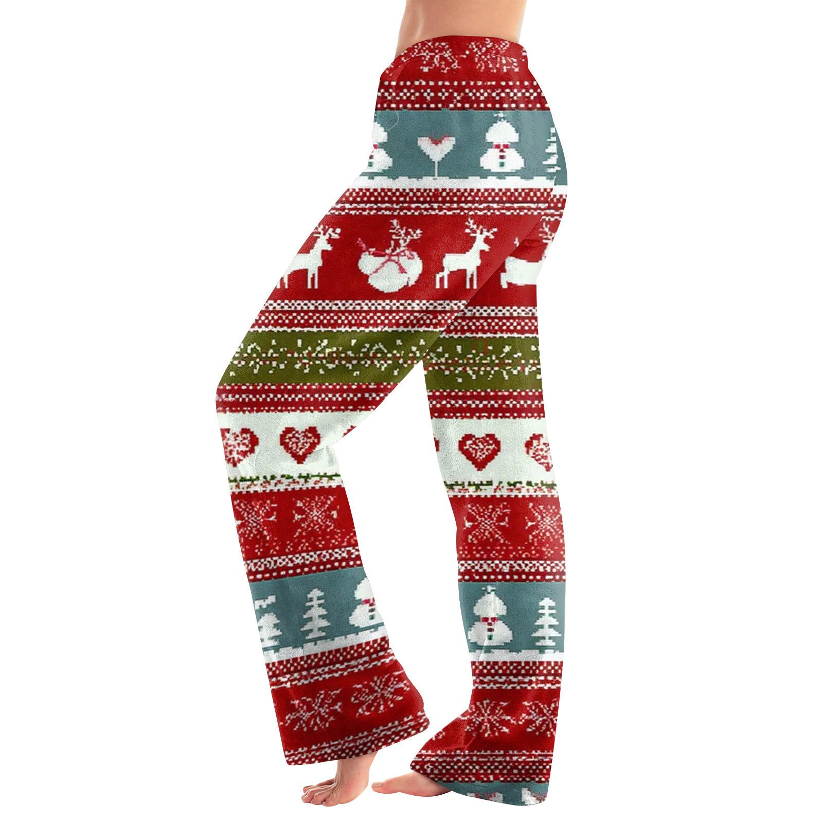 

Женские зимние клетчатые брюки, длинные брюки, спортивные брюки XS арбуз красный