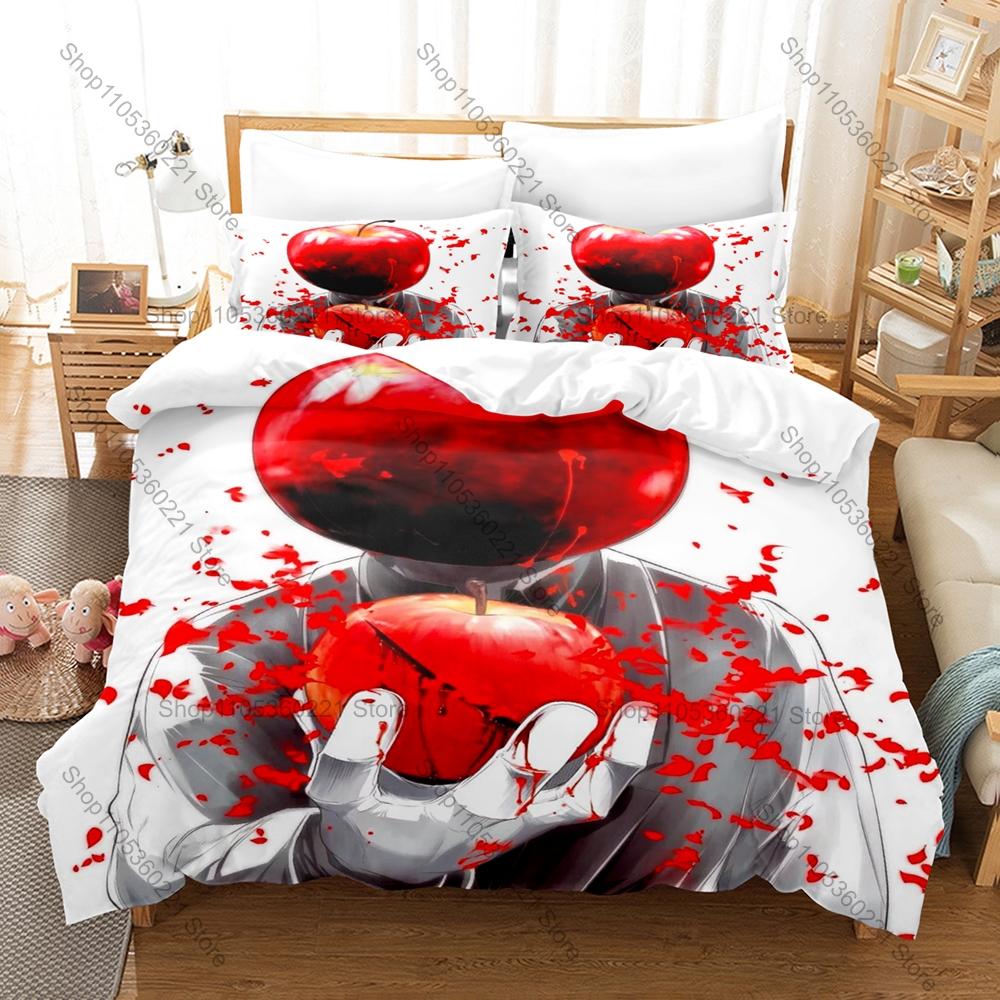 Petals of Reincarnation Bedding Set, Duvet Cover + 2 Pillowcases Fantasy Character Print Bed Linens for Home & Dorm