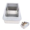 Stainless Steel Cat Litter Box with Removable Lid Enclosed High Sided Litter Box Metal Litter Pan Tray Anti Leakage