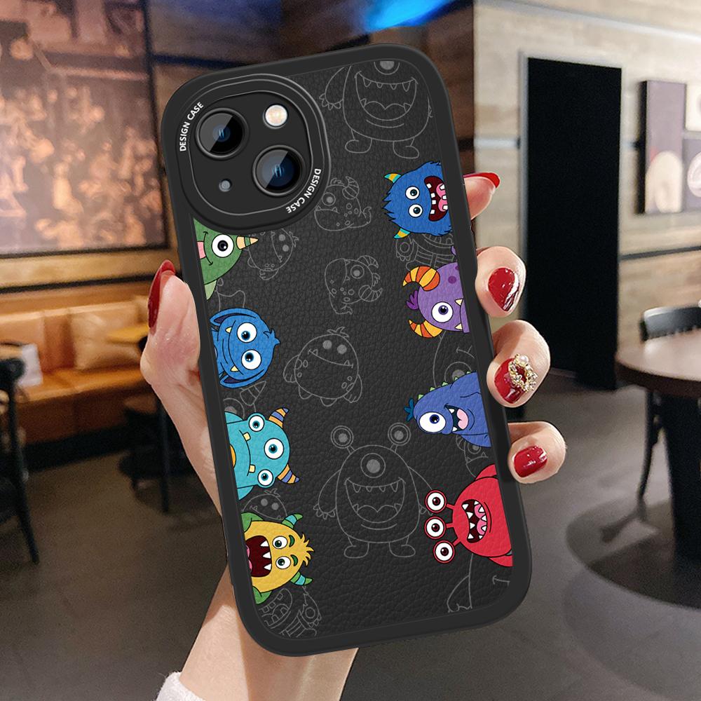 Popüler PU Deri Telefon Kılıfı iPhone Samsung Galaxy Xiaomi Redmi VIVO OPPO HUAWEI Onur Infinix Yumuşak Arka Kapak Coque