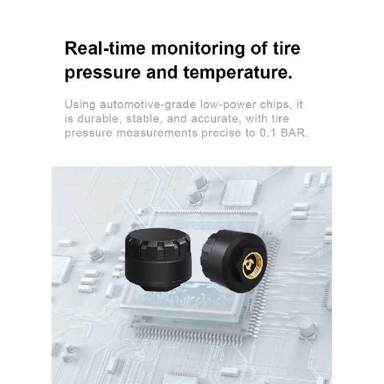 New Bluetooth External TPMS Tire Pressure BT Sensor Mobile APP Real-time Monitoring Universal for Motorcycle Car & 6-Wheel Truck