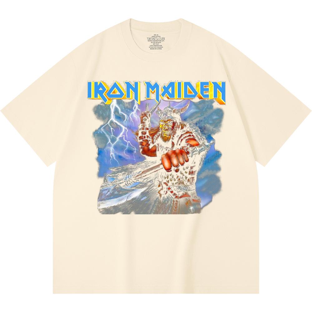 230 Gsm 100% Cotton Heavy Metal T-Shirt  Rock Band Popular Music Print Unisex Heavy Cotton T Shirt