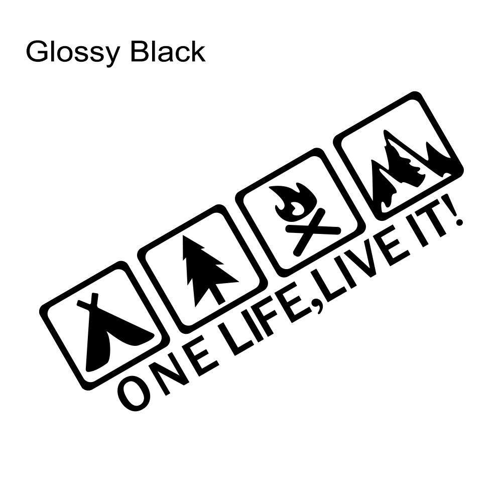 

Car Sticker One Life Live It Camping Outdoor Quadruple Waterproof Decal DIY Car Body Door Window Auto Exterior Decor Accessories