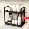 2 Tier Multifunctional Large-Capacity Countertop Storage Rack for Bathroom Cosmetic  Storage or Kitchen Spice Holder