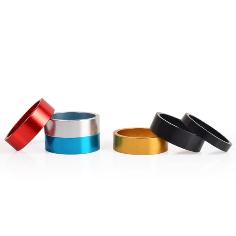 2Pcs Bike Aluminum Alloy Headset Spacer Light Weight Bicycles Headset Washer Mountain Bike Stem Headset Spacers Enduring