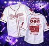 Kpop BTS Baseball Trikot Lila Kurzarm Cardigan Koreanische Streetwear Fan Support Hemd mit Knöpfen Konzertbekleidung für Damen und Herren