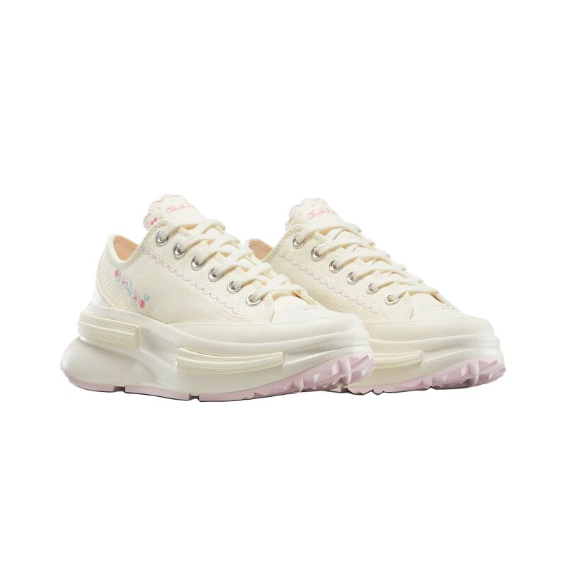 Converse Run Star Legacy CX Low Top White Floral Embroidery Unisex Platform Sneakers A15091C