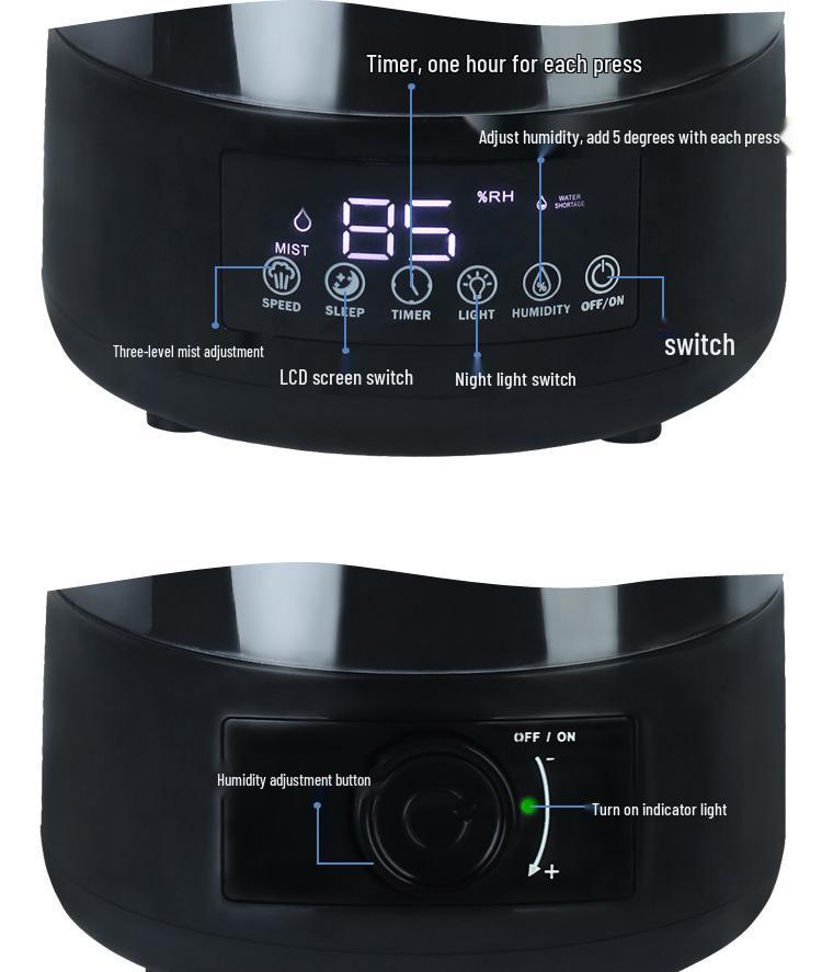 4L Household Humidifier & Air Purifier for Mother and Baby - Desktop Aromatherapy Machine for Bedroom Air Conditioning