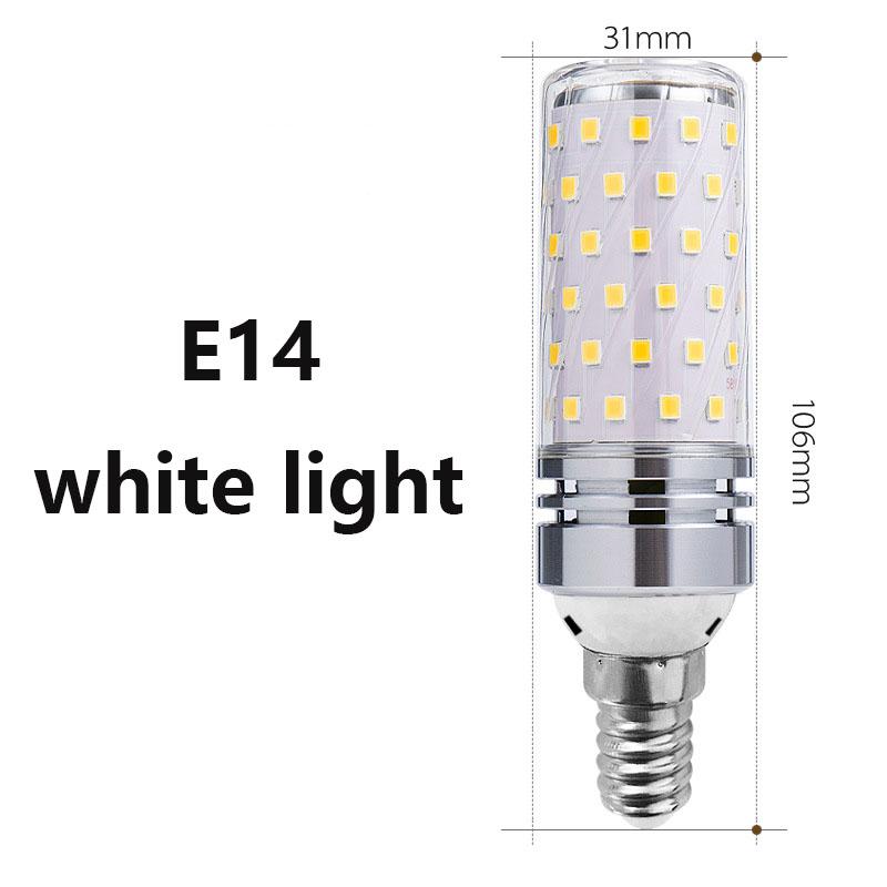 Vysoce výkonná bílá LED žárovka, 16 wattů, 1500 lumenů, teplota barvy 6500K, patice E14/E27, nestmívatelná, vhodná pro domov/interiér/podkroví/chodbu.