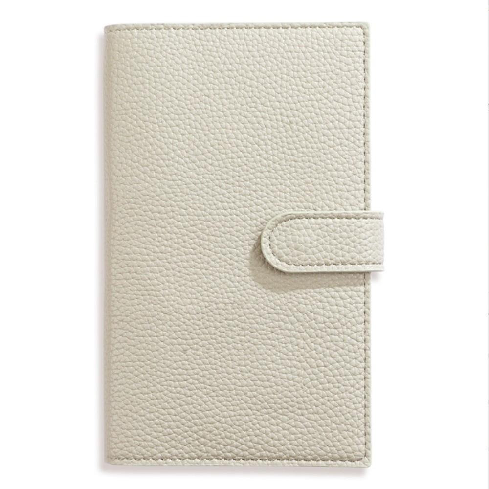 Litchi Leather Portable Notebook Exquisite Work Notepad Simple Subject Notebook  Student бежевый