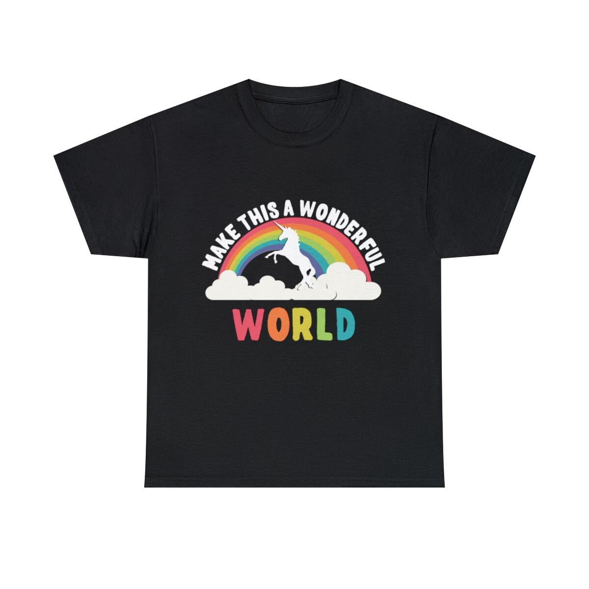 Make This A Wonderful World Graphic Tee Shirt, S-5XL XL