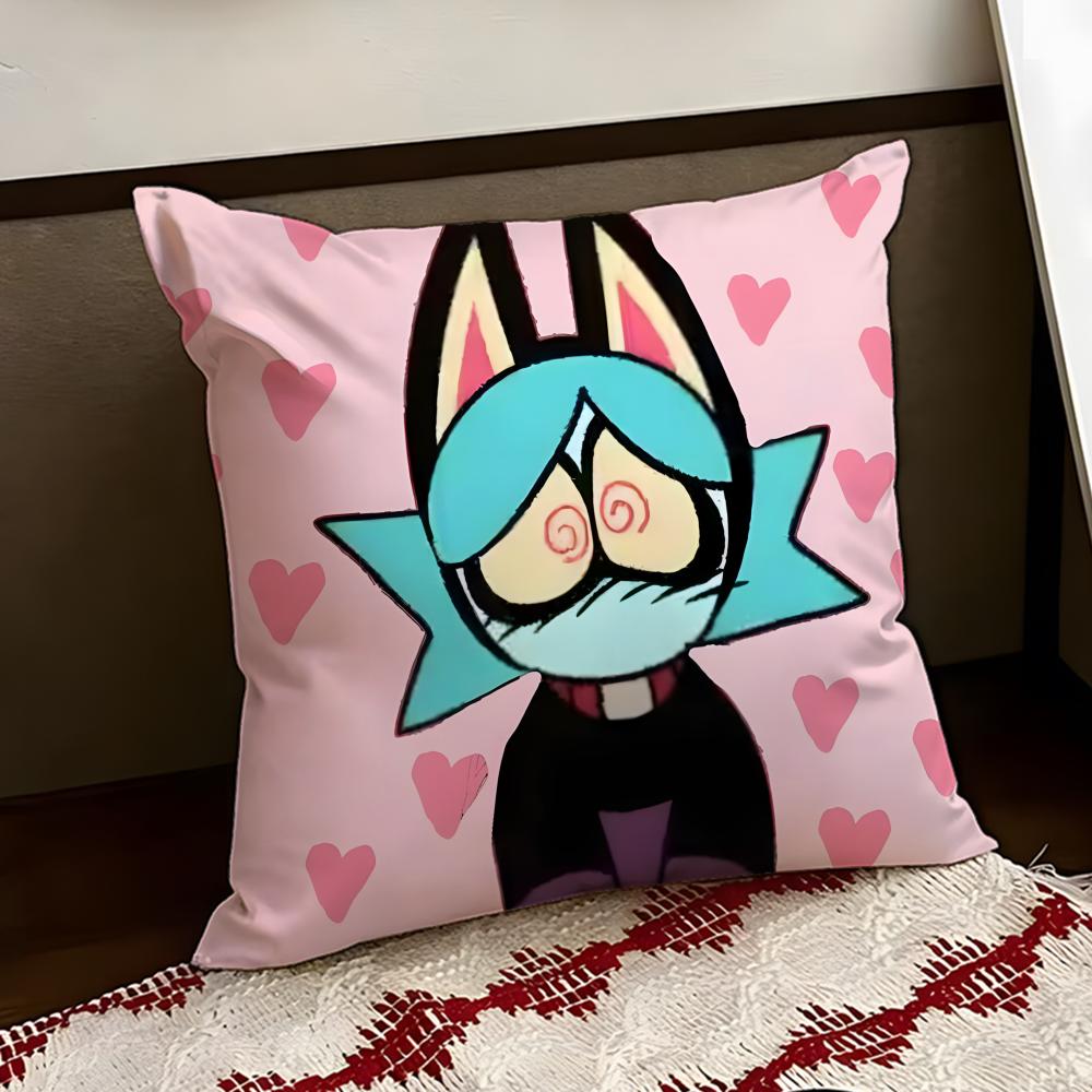 Anime PPSYCHO CCUTIESS Cushion Cover Reversible Soft Durable Pillow Cover Home Car MultiScene Use for Daily Comfort