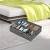 Under-Bed Transparent Shoe Storage Bin, Foldable Non-Woven Fabric Organizer.