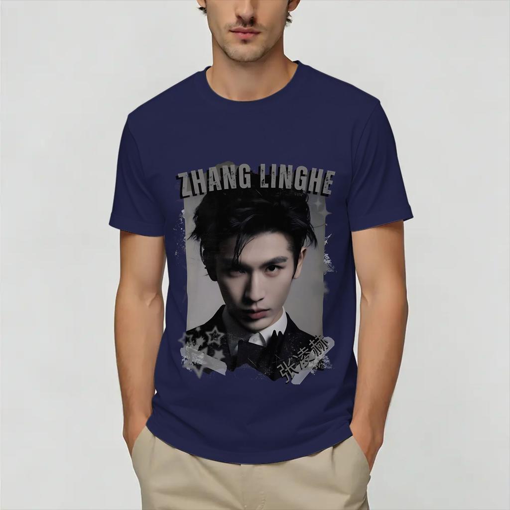 Zhang Linghe Tshirt Summer Trending Tshirts Unisex 100 Cotton Oneck Oversized Top Tees Short Sleeve Vintage Tops