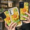 Phone Case: 2D Flat Design Suitable for Samsung Galaxy A34 A35 M05 M06 S20 S22 S21 FE Plus 5G Protective Case, Sunflower and Little Bee, Perfect Holid