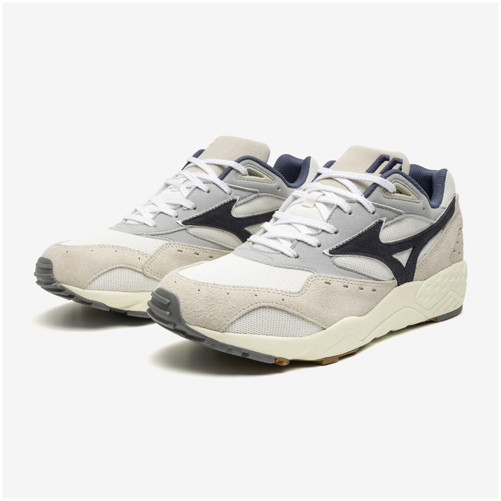 Mizuno Contender Perfect for and X Navy X Size 2E Sneakers, Sports, Casual, Commuting, School, Lifestyle, Stylish, Off-White Gray, 23.5 Cm,