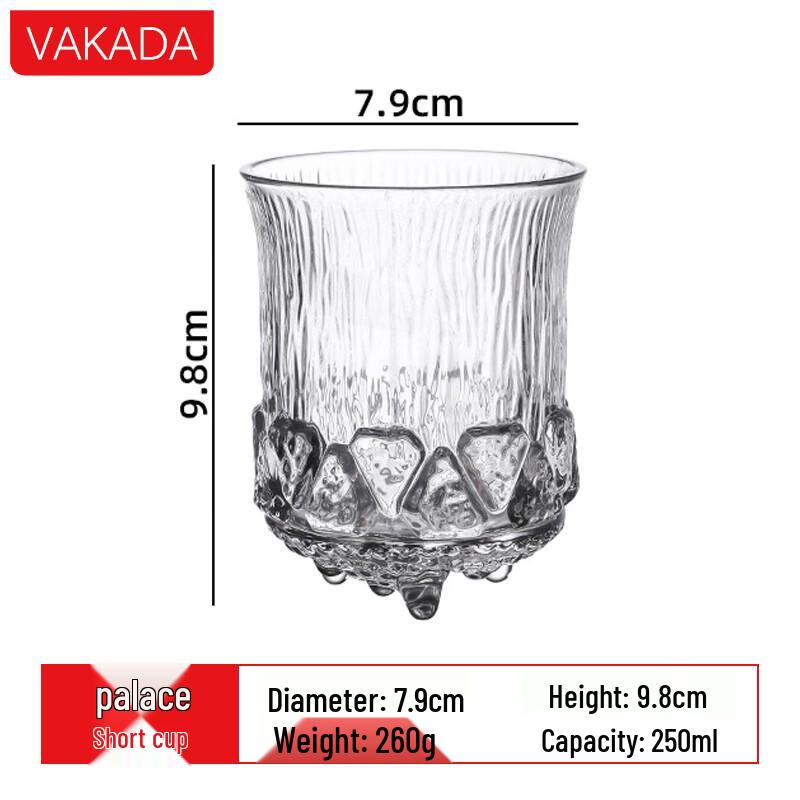 VAKADA Glass Whiskey & Beverage Cups