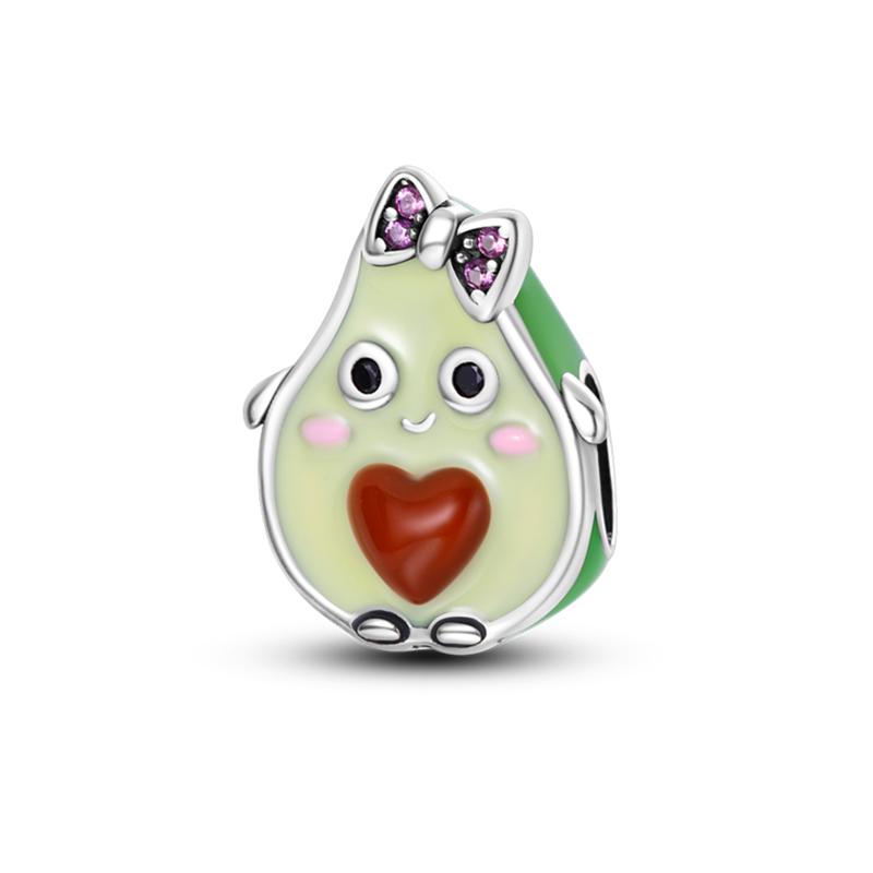 100% Copper Pineapple Cherry Avocado Lemon Charms Beads Pendants Fit 3Mm Bracelets Diy Fine Jewelry Making