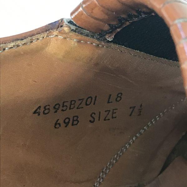 80s-90s Made in England Barker Slip-on Vamp Moccasin Dress Shoes Men’s 7.5B 26.0 Brown Vintage(USED)