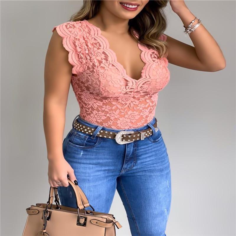 Women Tops Summer Sexy Lace Crochet Cardigan Casual Solid Color Trend Lace Hollow Out Top for Ladies