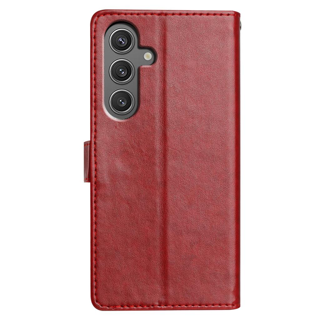 For Samsung Galaxy A15 5G Leather Phone Case Wallet Stand Cover with Handy Strap