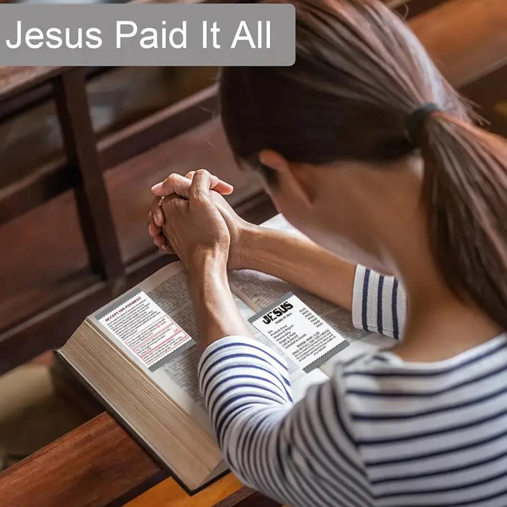 Pocket Little Jesus Bible Christian Tracts Non-Fade Bible Christian Flyer Small Prayer Postcard for Men Women Teens Prayer Gifts