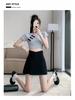 High Waist Chinese Style Midi Skirt with Irregular Frog Closure and Slit - Women's Summer Slimming A-Line Skirt Pants