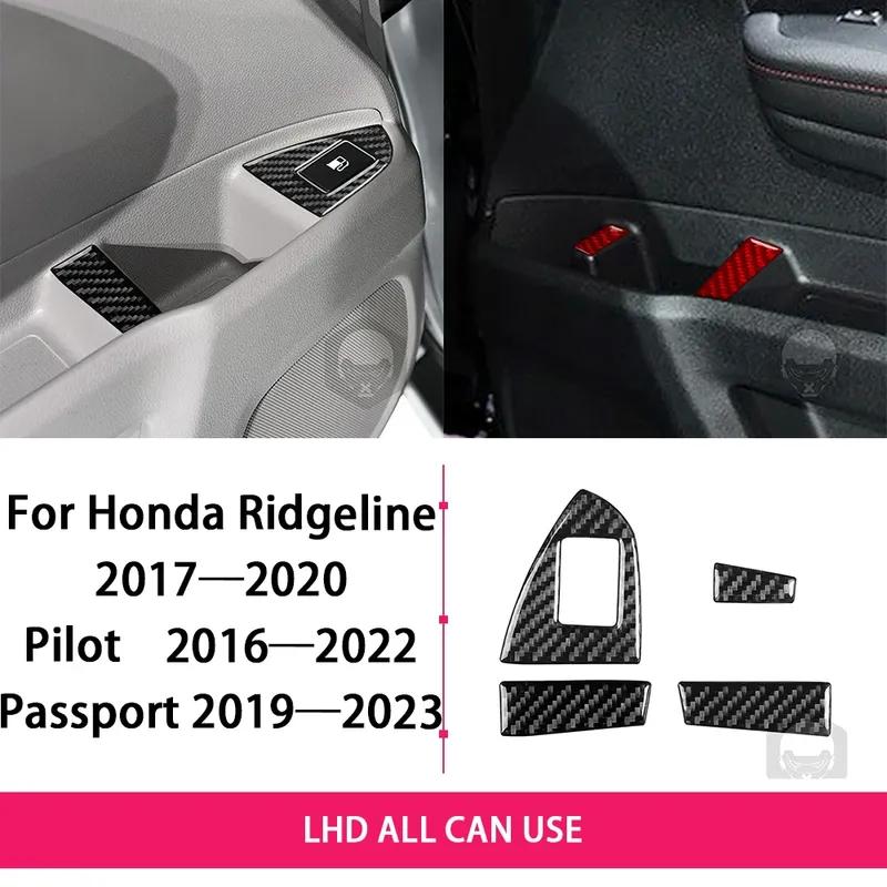 Für Honda Ridgeline Pilot Passport Auto Zubehör Kohlefaser Vordertür Aufbewahrungs panel Innenverkleidung Zierleiste Modifizierter Aufkleber