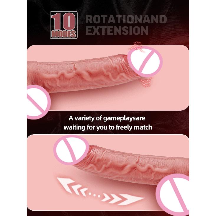 Realistic Dildo Vibrating Telescopic Female Sex Toys Penetrating Anal Vagina Big Dick Masturbator Sex Machines Adult Product 18+