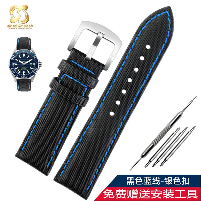 Cinturino Orologio 20 22mm Per Tag Heuer Racing F1 Car Calila seiko mido Citizen Nylon pelle di mucca Fondo Rilascio Rapido Cinturino Orologio bracciale
