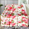 Floral Blanket Personalized Name Flannel Blanket Soft Cozy Plush Throw for Sofa Bed Lightweight Home Décor
