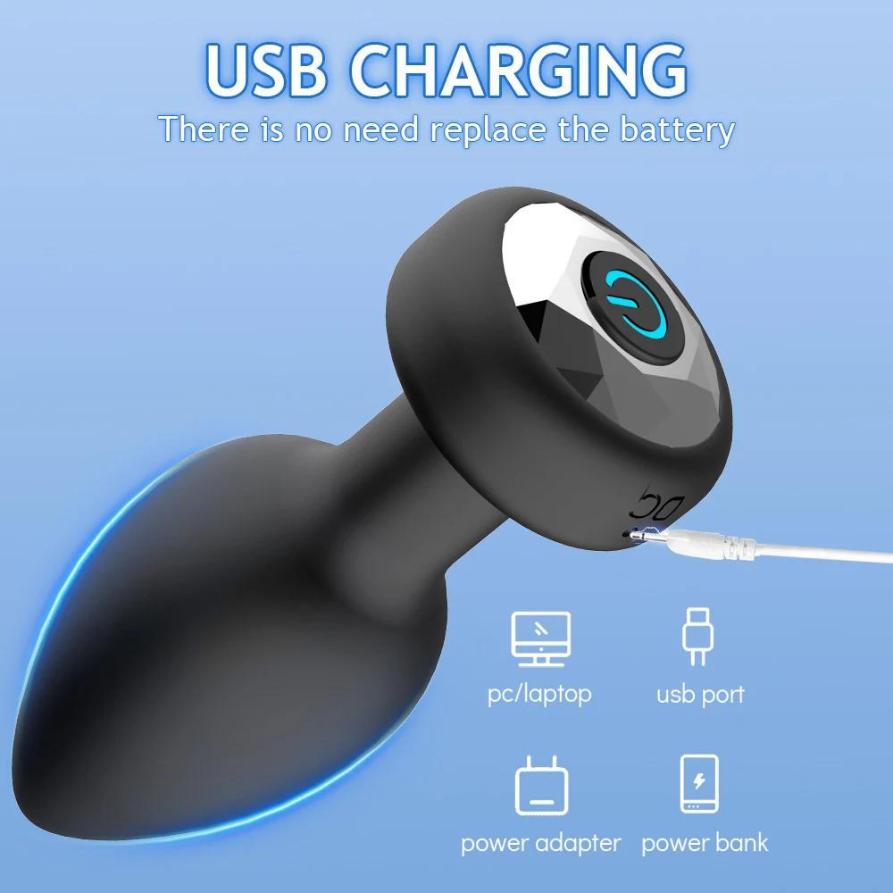 Portable Remote/APP Control Anal Vibrator Wireless Bluetooth Butt Plug Stimulator Male Prostate Massager Adult Sex Toys for Man Gay Game Anal Dilator