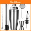 Cocktail Bar Tool Set With Stainless Steel Shaker For Home Entertaining