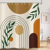 Bohemian Style Waterproof Shower Curtain 180X 180Cm Abstraction Century Art Modern Minimalist Geometry Aesthetic Shower Curtain